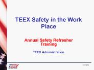 TEEX Safety in the Work Place
