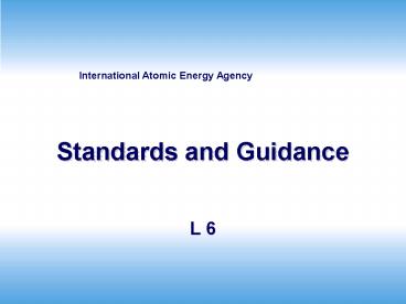 Standards and Guidance