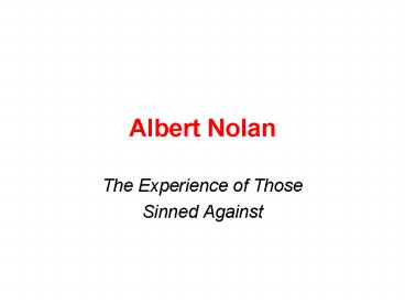 Albert Nolan