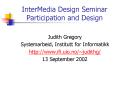 InterMedia Design Seminar Participation and Design PowerPoint PPT Presentation