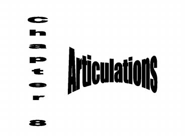 Articulations