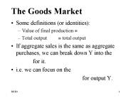 The Goods Market