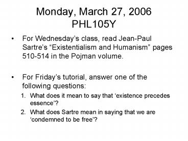 Monday, March 27, 2006 PHL105Y