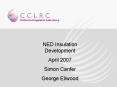 NED Insulation Development PowerPoint PPT Presentation
