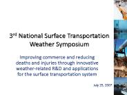 3rd National Surface Transportation Weather Symposium