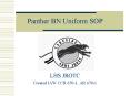 Panther BN Uniform SOP PowerPoint PPT Presentation