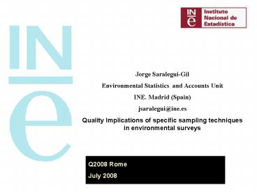 Special Features of Environmental Surveys to Establishments