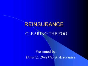 REINSURANCE