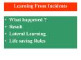 Learning From Incidents PowerPoint PPT Presentation
