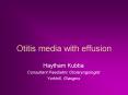 Otitis media with effusion PowerPoint PPT Presentation