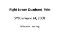 Right Lower Quadrant Pain PowerPoint PPT Presentation