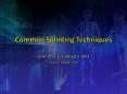 Common Splinting Techniques PowerPoint PPT Presentation
