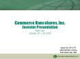 Commerce Bancshares, Inc. Investor Presentation New York January 26  PowerPoint PPT Presentation