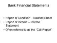 Bank Financial Statements PowerPoint PPT Presentation