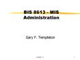 BIS 8613 - MIS Administration PowerPoint PPT Presentation