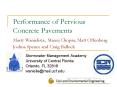 Performance of Pervious Concrete Pavements Marty Wanielista, Manoj Chopra, Matt Offenberg Joshua Spe PowerPoint PPT Presentation