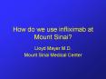 How do we use infliximab at Mount Sinai? PowerPoint PPT Presentation