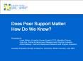 Does Peer Support Matter:  How Do We Know?  Presented by:  Lynne Billings, Canadian Cancer Society (CCS), Manitoba Division Julie Joza, Center for Behavioural Research and Program Evaluation Amber Bielecky, Centre for Behavioural Research and PowerPoint PPT Presentation