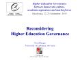 Reconsidering Higher Education Governance Pavel Zgaga University of Ljubljana, Slovenia PowerPoint PPT Presentation