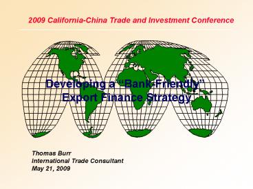 City National Bank Export Finance Overview