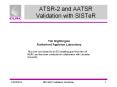 ATSR-2 and AATSR Validation with SISTeR PowerPoint PPT Presentation