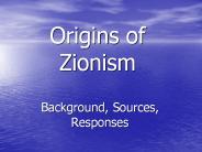 Origins of Zionism