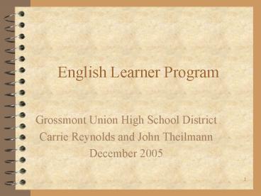 English Learner Program presentation | free to view