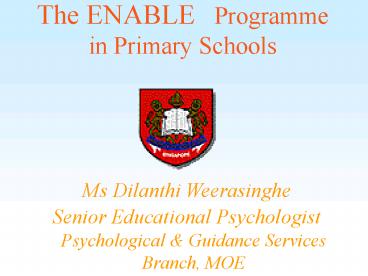 The ENABLE Programme in Primary Schools