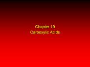 Chapter 19 Carboxylic Acids