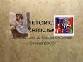 Rhetorical Criticism PowerPoint PPT Presentation