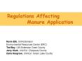 Regulations Affecting Manure Application PowerPoint PPT Presentation