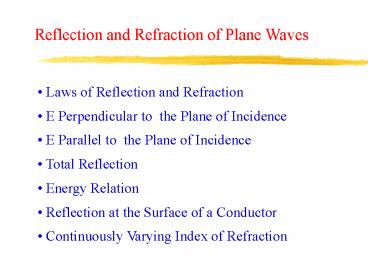 Plasma Electrodynamics