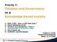 Priority 7: Citizens and Governance in a Knowledge based society PowerPoint PPT Presentation