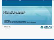 Public Health Data Standards