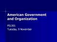 American Government and Organization PowerPoint PPT Presentation