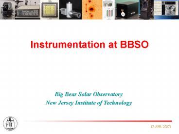 Instrumentation at BBSO