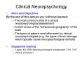Clinical Neuropsychology PowerPoint PPT Presentation