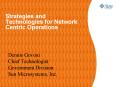 Strategies and Technologies for Network Centric Operations PowerPoint PPT Presentation