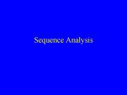 Sequence Analysis