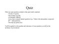 Quiz PowerPoint PPT Presentation