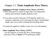 Chapter 3.2  Finite Amplitude Wave Theory