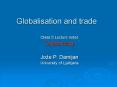Globalisation and trade PowerPoint PPT Presentation