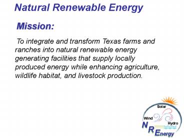 Natural Renewable Energy