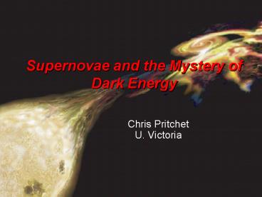 Supernovae and the Mystery of Dark Energy