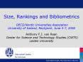 Size, Rankings and Bibliometrics OECDNordic Universities Association University of Iceland, Reykjavi PowerPoint PPT Presentation