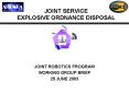 JOINT SERVICE EXPLOSIVE ORDNANCE DISPOSAL PowerPoint PPT Presentation