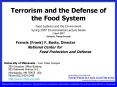 Terrorism and the Defense of the Food System PowerPoint PPT Presentation