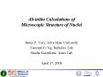 Ab-initio Calculations of Microscopic Structure of Nuclei PowerPoint PPT Presentation