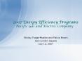 2007 Energy Efficiency Programs Pacific Gas and Electric Company PowerPoint PPT Presentation
