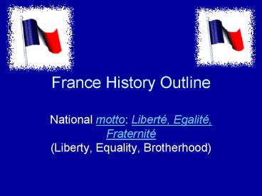France History Outline